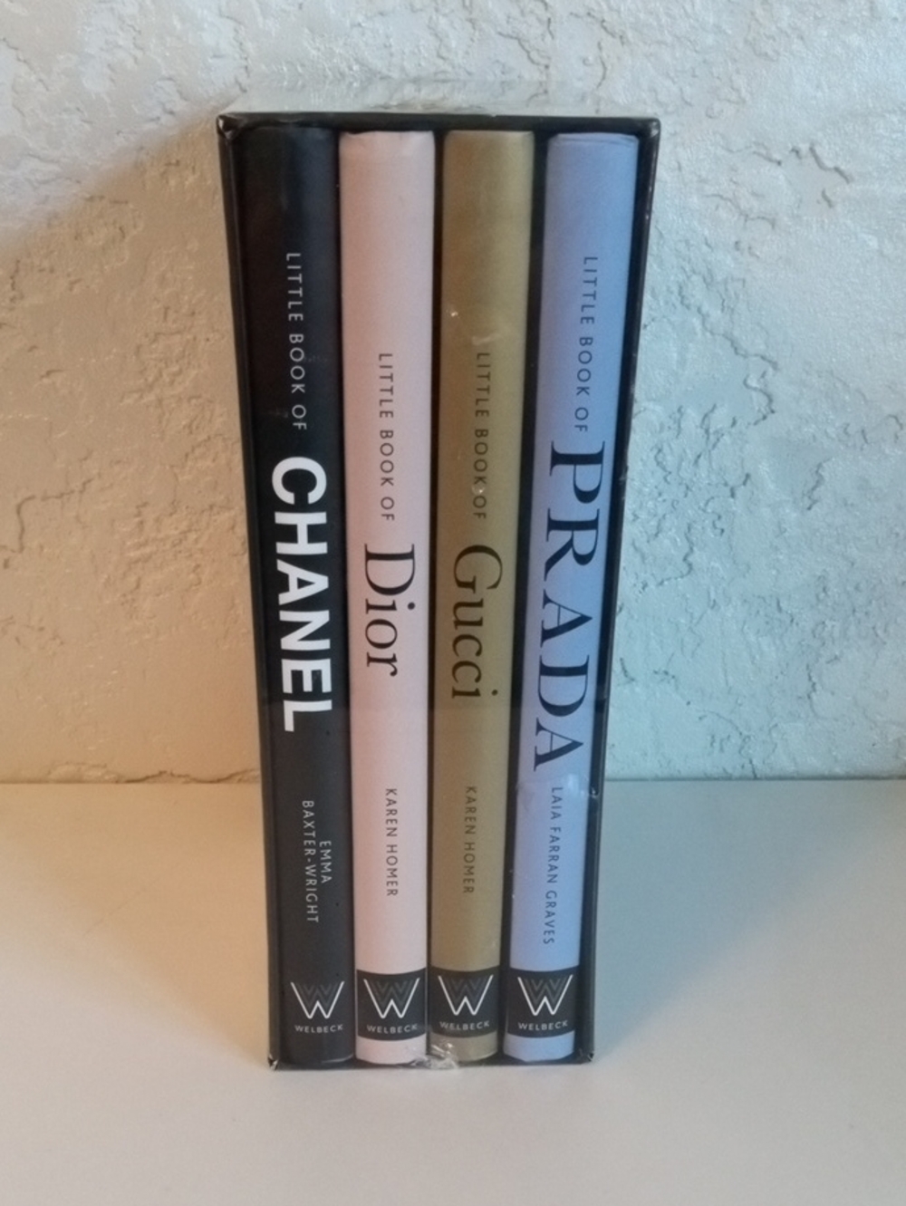 Set of Four Luxury Fashion Coffee Table Books – Black, Pink, Gold, Blue